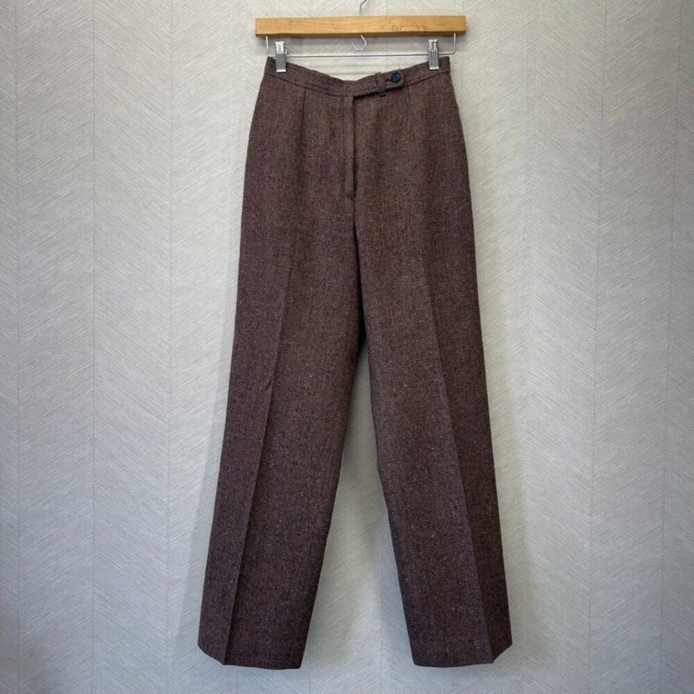 Young Pendleton 100% Virgin Wool Tweed Trousers/Pants Size 7-8